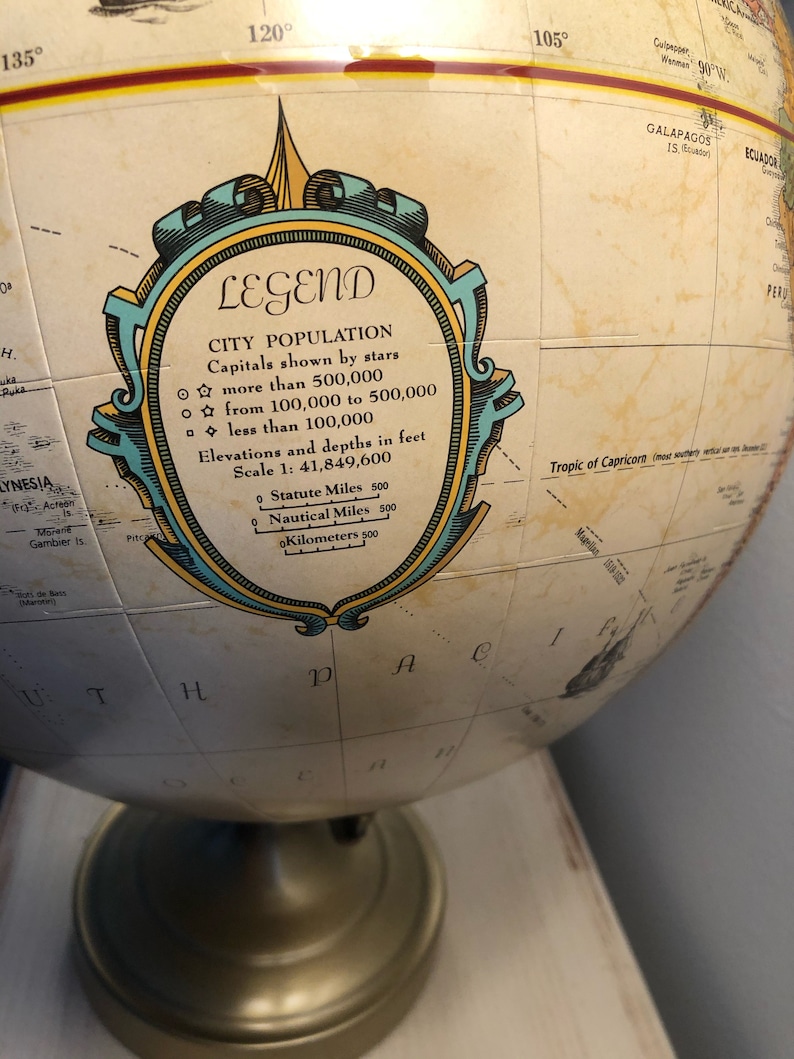Vintage Replogle World Classic Series Globe (12 Inch Diameter) - Etsy