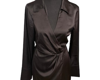 Petite robe portefeuille sexy noire Sanctuary taille 4