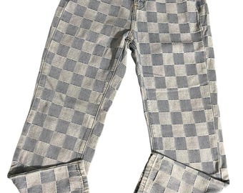 Pink Lily Women’s Checkered Pattern Jeans