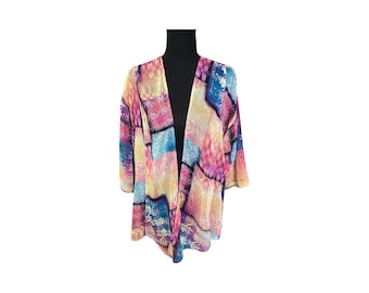 Additions by Chico's - Haut ouvert léger Tropical Vibe pour femmes
