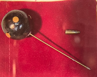 Épinglette ronde Art Déco pour chapeau/revers vintage