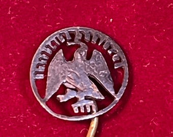 Épinglette vintage mexicaine centavos en argent avec aigle