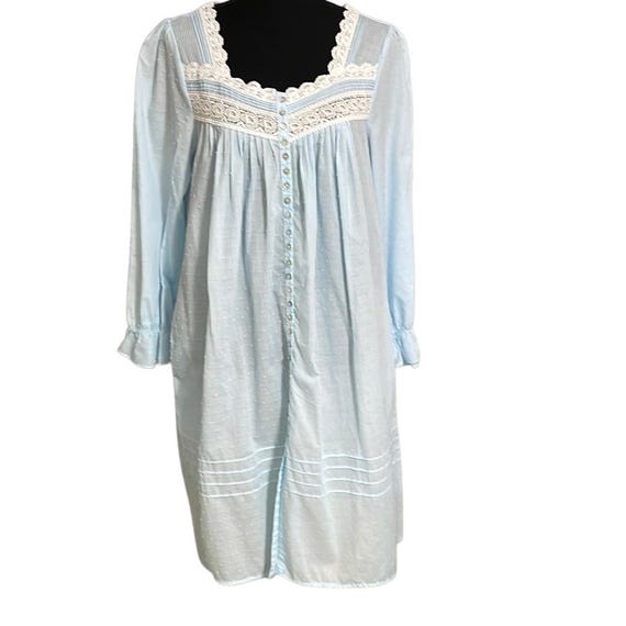 Eileen West Cottom Doby Stripe Nightgown/Robe