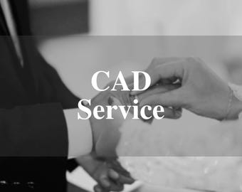 Op de afbeelding: Zwart-wit afbeelding van twee handen, één met een ring, met de tekst "CAD Service" eroverheen. De handen wisselen ringen uit, waarschijnlijk tijdens een huwelijksceremonie.