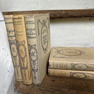2 Lovely Vintage French White Books Raphael Graziella, Serviture et Grandeur Militaires published by Nelson!