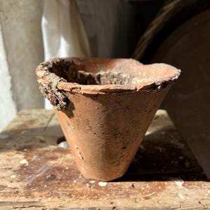 Gorgeous Antique French Sap Pot/Resin Collector from Pine Trees and rare to find one full of old resin/sap!