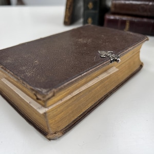 Lovely Antique French Roman Catholic Book 'Journee de Chretien/Prayer Book/Missel dated 1856 -  2 illustrations, and a handwritten note