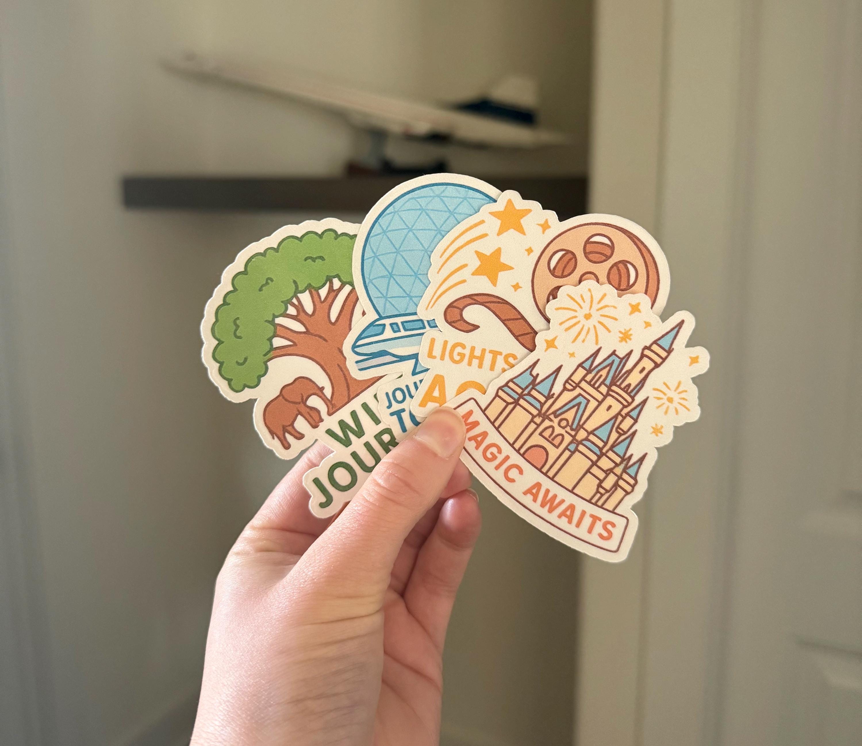 Psf Sticker Theme Park Sticker Pack | 4 Stickers | Travel, Adventure & Magic ...