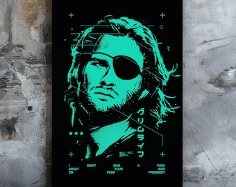 Escape From New York Art Print, Snake Plissken, 80s Movie Poster