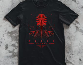Alien Facehugger T-Shirt, 70s Retro Horror, Sci-Fi Movie Tee