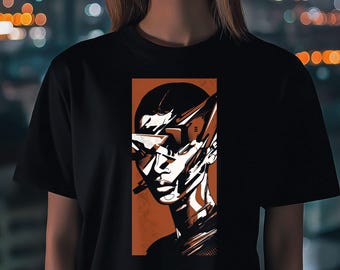 Cyberpunk T-Shirt, Street Art Apparel, Dystopian Fashion