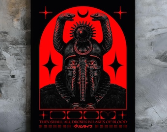 Thulsa Doom Art Print, Dark Fantasy Design, 80s Movies, Conan