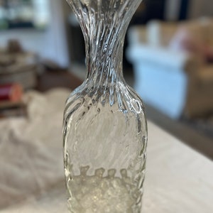 Vintage MCM clear glass vase