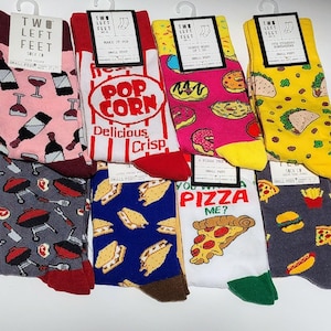 Food Unisex Socks for Adults / Small Feet=Women&#39;s 5.5-9.5, Men&#39;s 5-8 and Big Feet=Women&#39;s 10-12.5, Men&#39;s 8.5-13