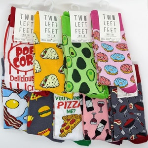 Food Unisex Socks for Adults / Small Feet=Women's 5.5-9.5, Men's 5-8 and Big Feet=Women's 10-12.5, Men's 8.5-13