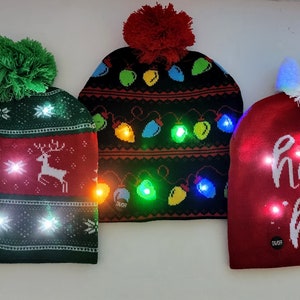 Light Up Holiday Hats