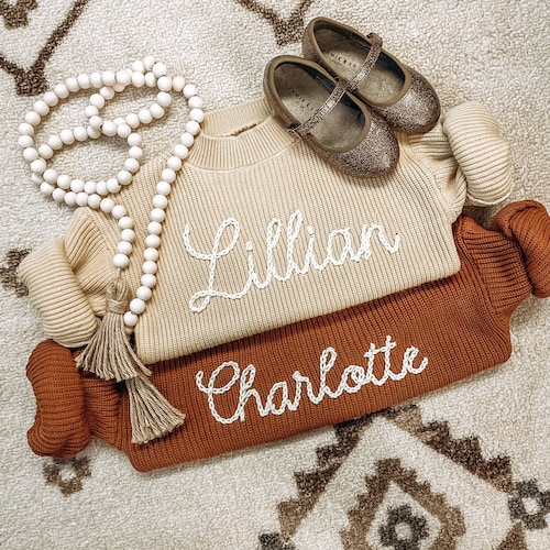 Daisy Name Sweater// Kids Name Sweater// Personalized Name Etsy