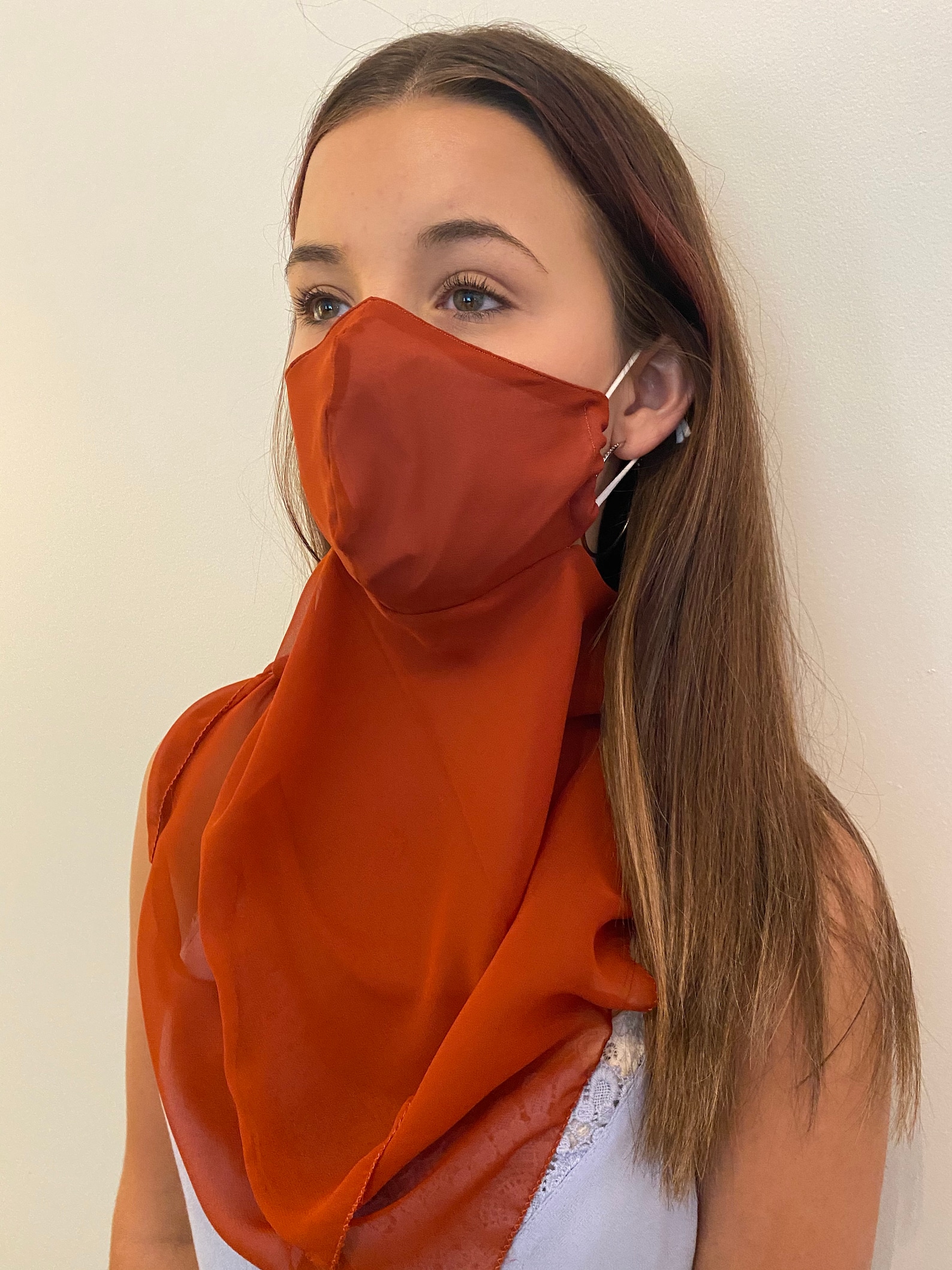 Lightweight breathable women's scarf mask Etsy