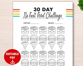 30 Day Challenge Tracker Printable Download - Etsy UK