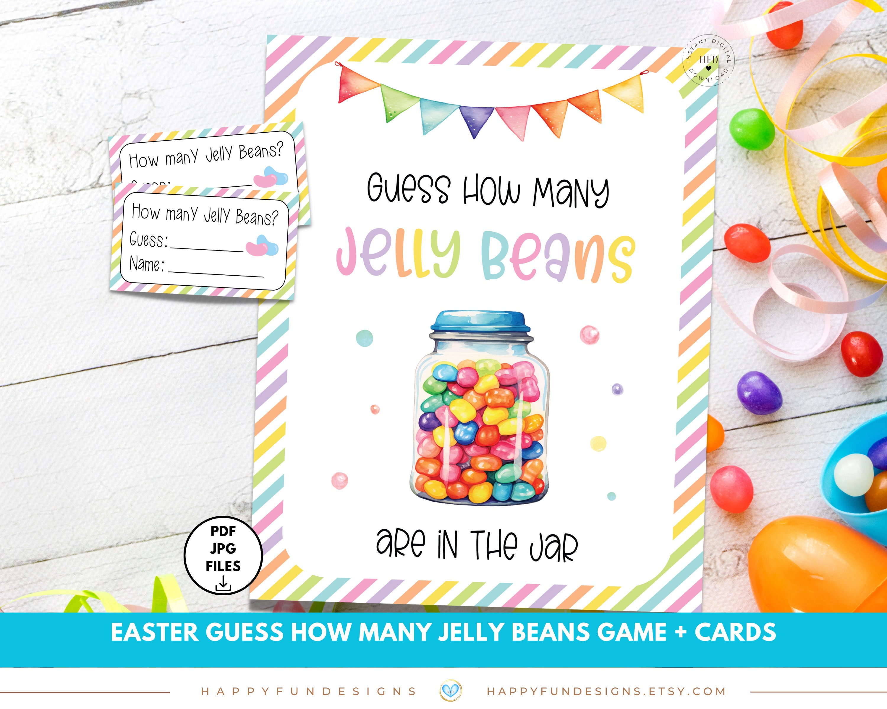 Guess How Many Template - Etsy