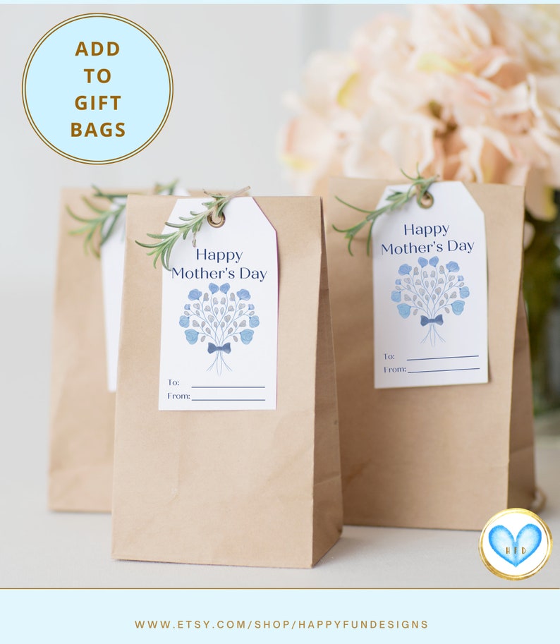 Mothers Day Gift Tags Printable Mothers Day Gift Bag Tags Etsy