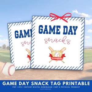 Baseball Snack Bag Tags Printable, Baseball Concessions Snack Tags Sheet, Baseball Treat Bags, Tball Snack Schedule List, Baseball Team Mom