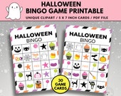 Halloween Bingo Game Printable, Halloween Party Game, Printable Bingo Cards, Halloween Class Activity, Virtual Bingo, Halloween Games Kids