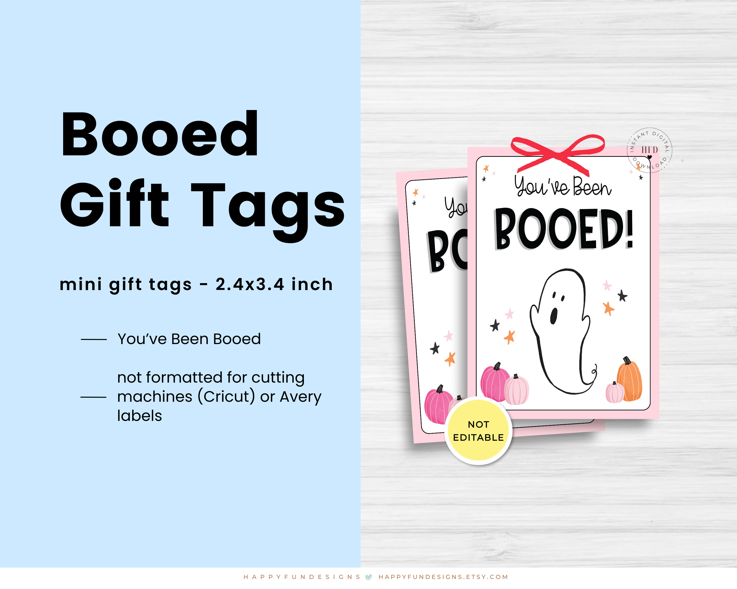 You've Been Booed Halloween Game Set - 50 Double-Sided Cards With Lantern & Spiderweb Design For Party Activities