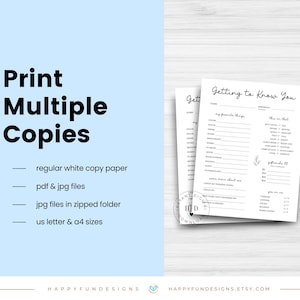 Editable Getting to Know You Printable, LDS Young Womens Ministry Secret Sister, All About Me Favorite Things, Get to Know Coworker Survey image 6