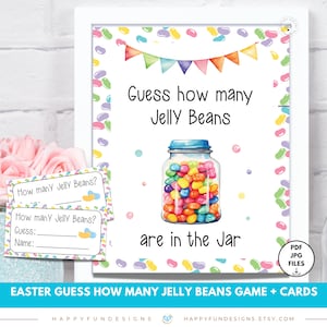 Guess How Many Jelly Beans Printable, Guessing Game Jar, Easter Church Activity, Jelly Bean Easter Game, Sunday School Easter Kid Activities