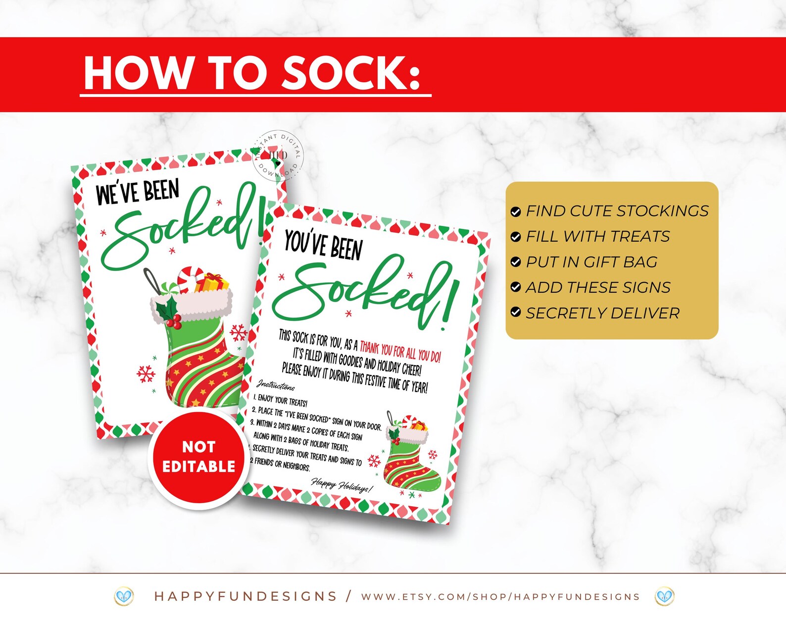 You've Been Socked Printable, PTA Thank You Teacher Staff Appreciation ...