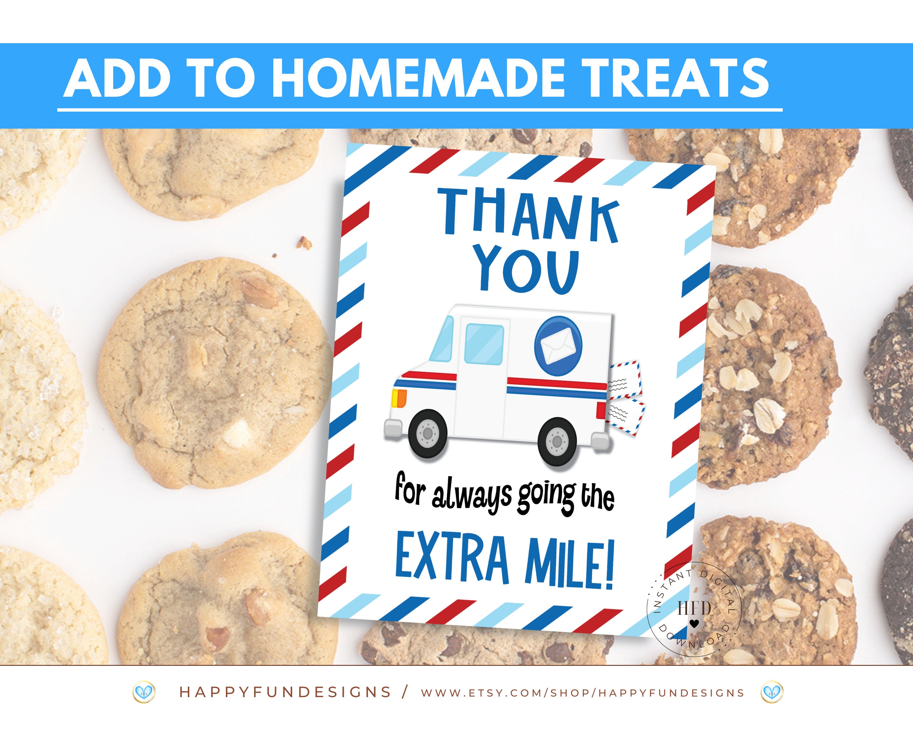 Mail Carrier Thank You Sign Printable Delivery Driver Snack - Etsy