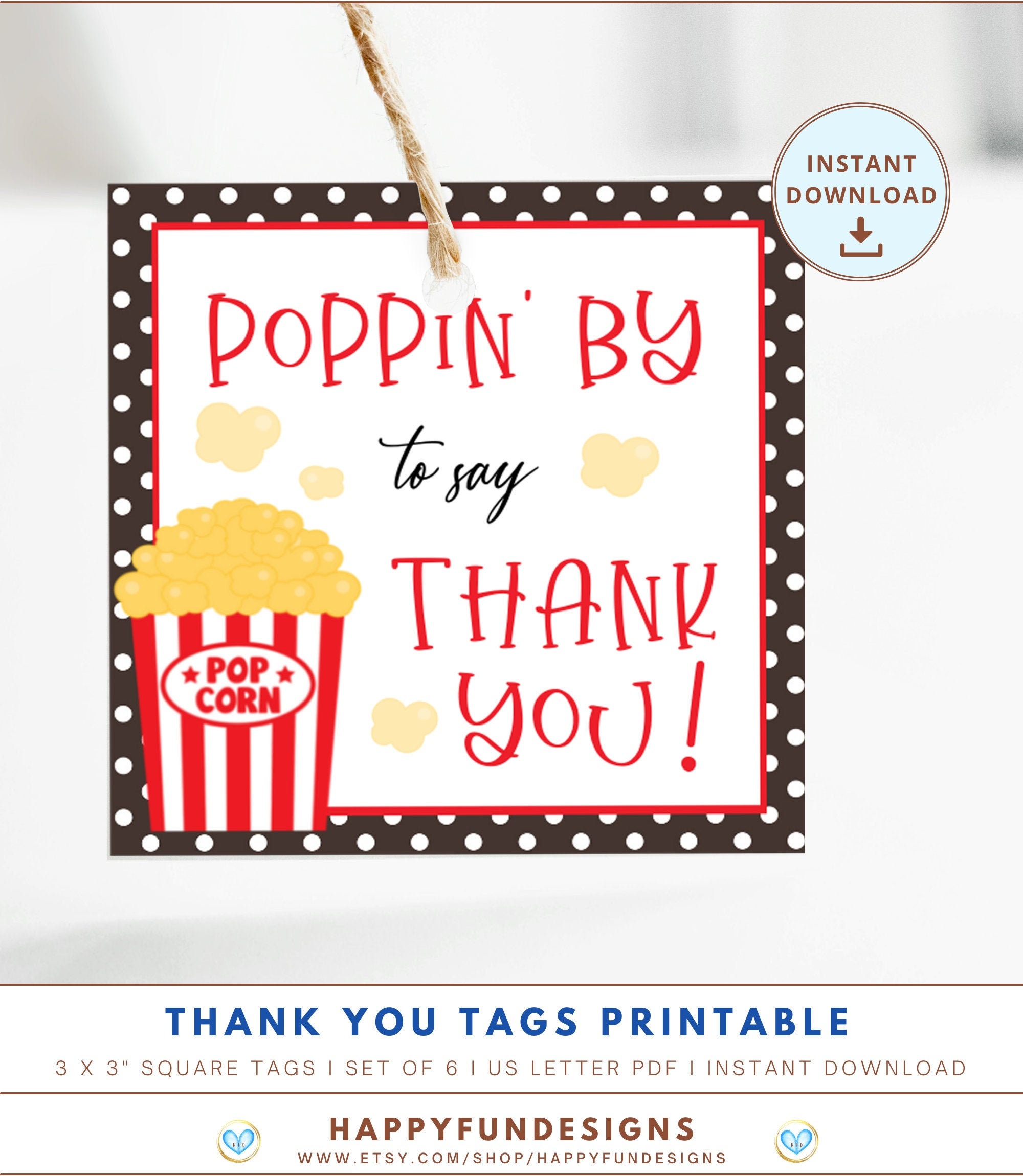 Realtor Pop by Tag Printable Summer Pop by Tag Popcorn - Etsy