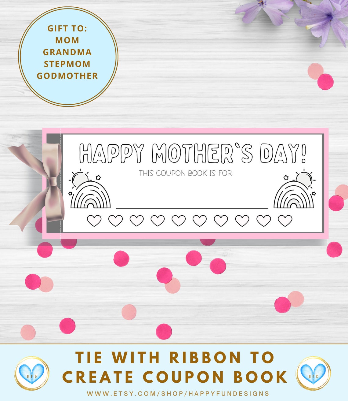 Mothers Day Coupon Book Template Printable Coupons From Kids - Etsy Canada