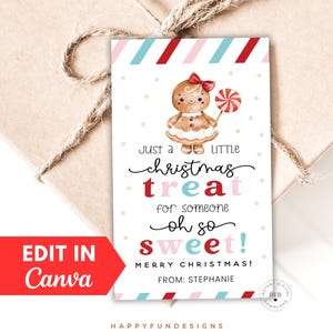 Bearbeitbares Weihnachten, nur eine kleine Belohnung für jemanden Süßes Etikett zum Ausdrucken, Weihnachts-PreK-Klassenbehandlung Danke Lehrer PTO PTA Wertschätzung