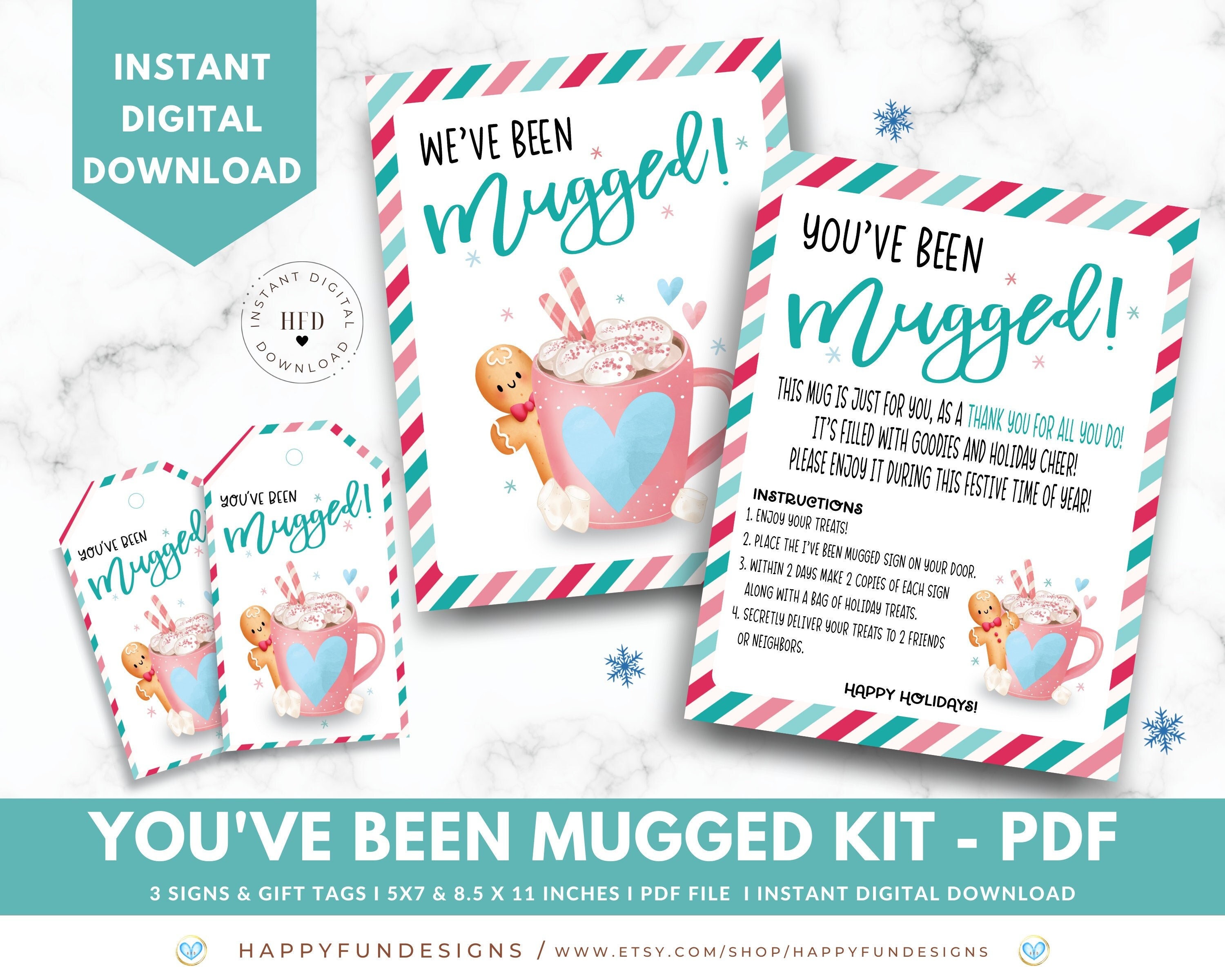 You've Been Mugged Printable PTA Thank You Teacher Staff - Etsy
