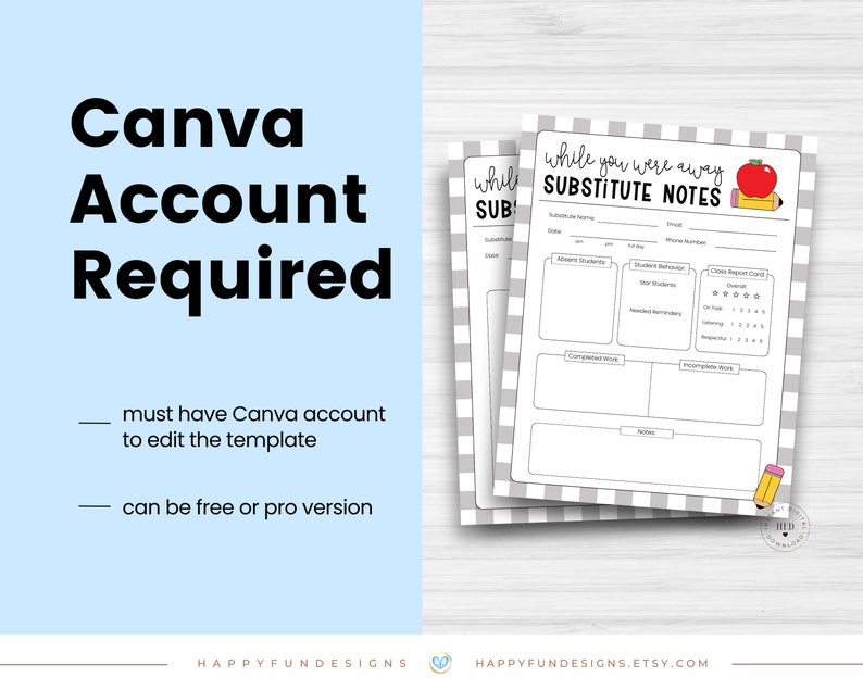 Substitute Teacher Note Template Editable, While You Were Away, Substitute Resource Note Feedback Form, Substitute Teacher Resource Binder image 4