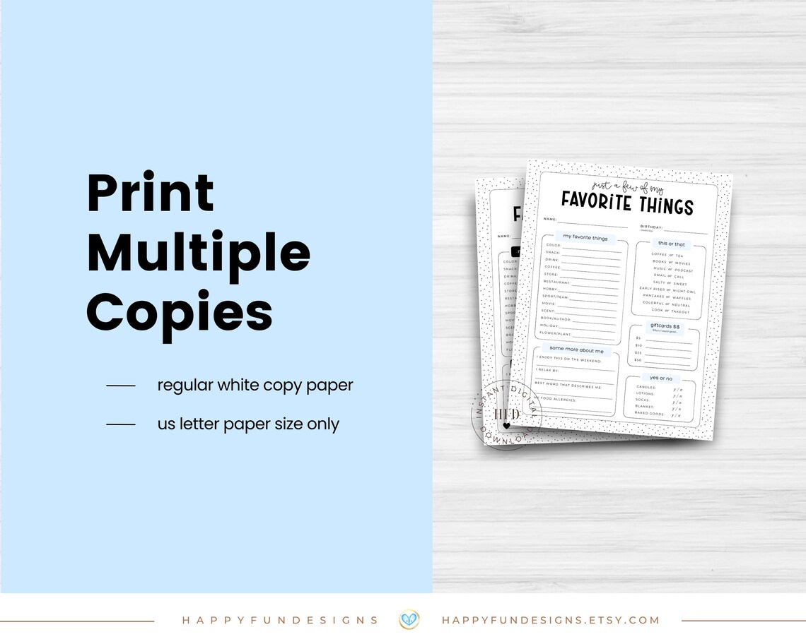 Editable Teacher Favorite Things Form, Get to Know Teacher Printable ...