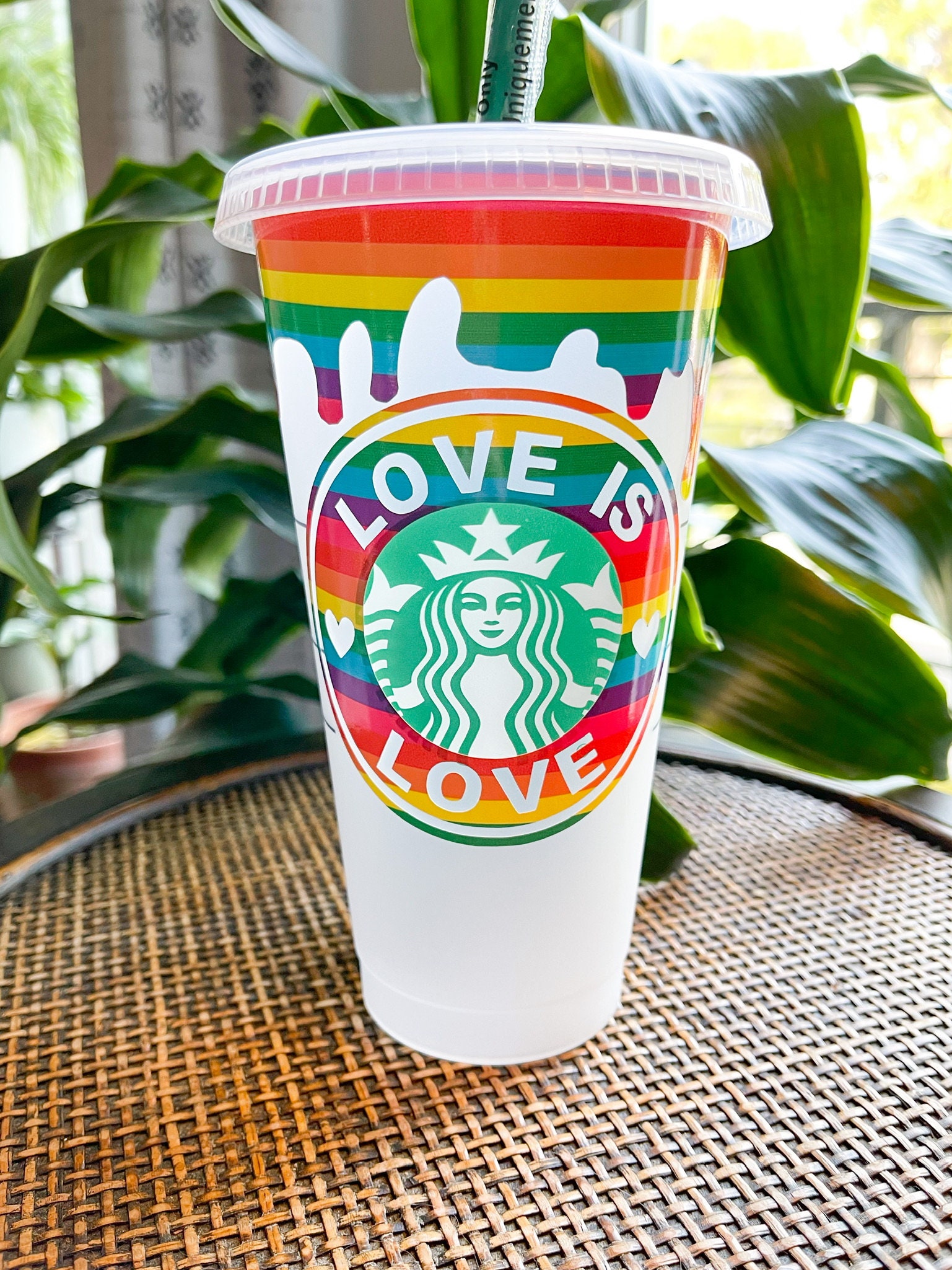 Gay Pride Starbucks Tumbler Rainbow Cup Personalized Gift Etsy