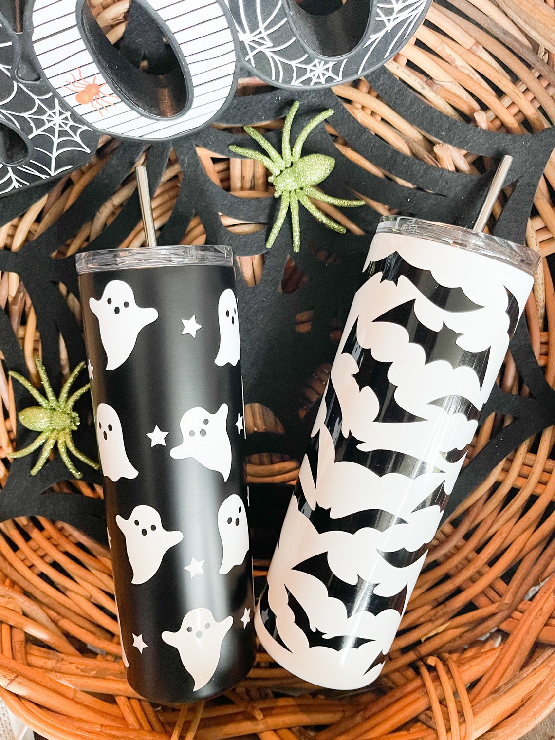Halloween Tumbler Fall Tumbler Halloween Cups Ghost Etsy
