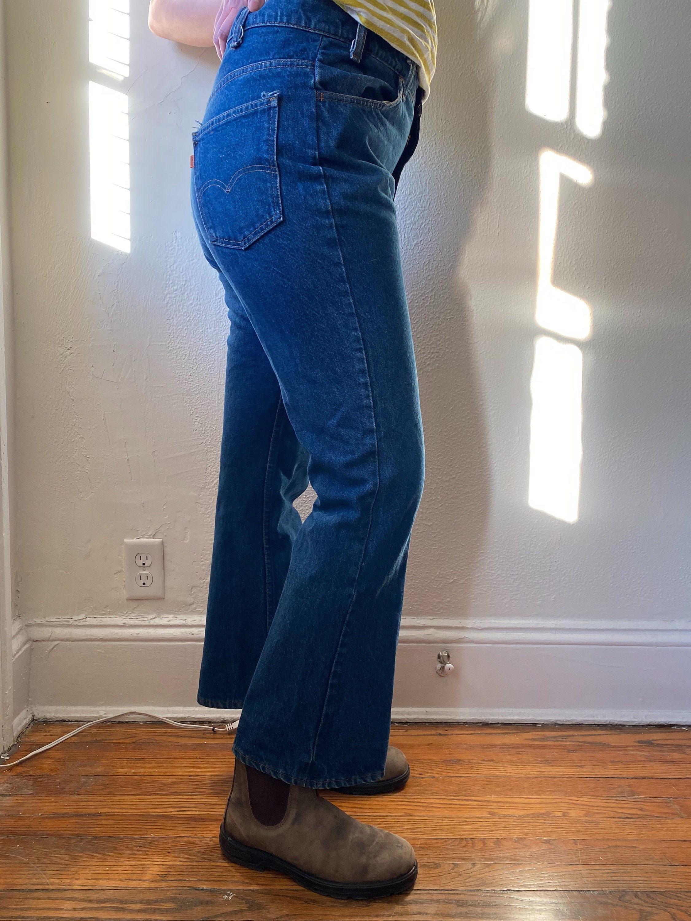 Vintage Men's 70's Levi's 646 Jeans, Bell Bottom, Orange Tab Vintage Men's 70's Levi's 646 Jeans, Bell Bottom, Orange Tab