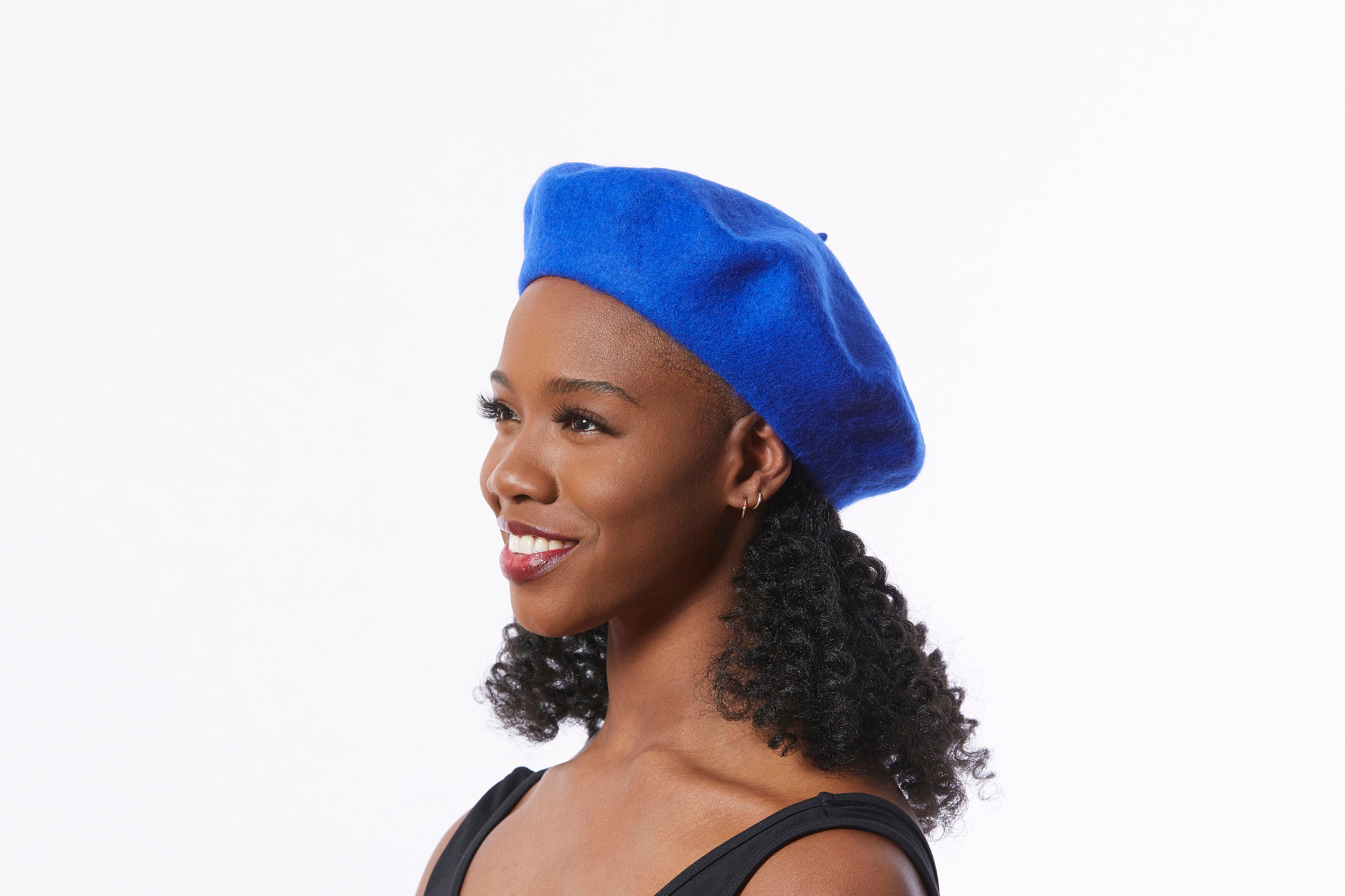 Royal Blue Beret Hat - Etsy display picture 1