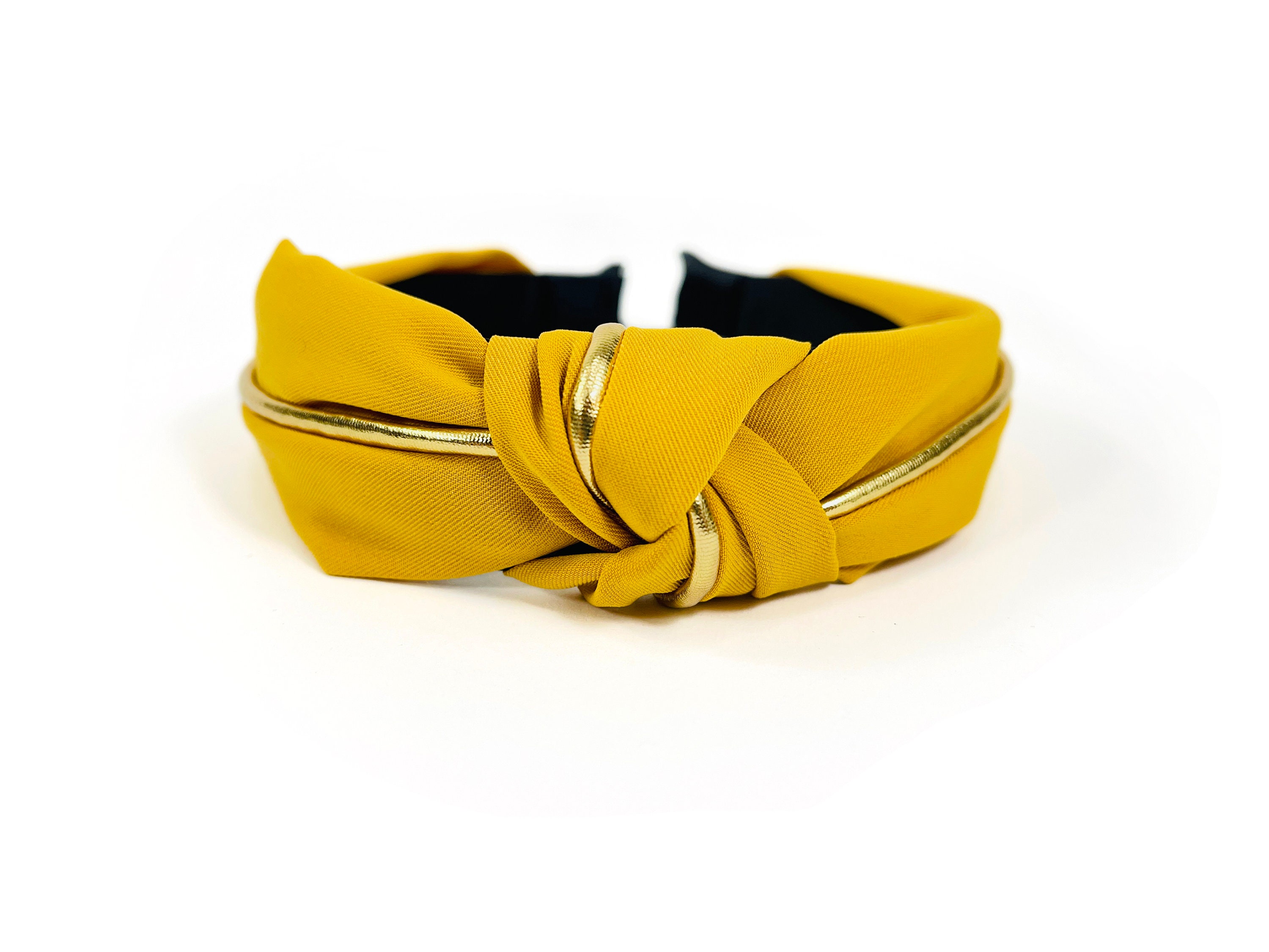 Mustard Yellow Headband With Gold Headband for Women Thick Etsy UK