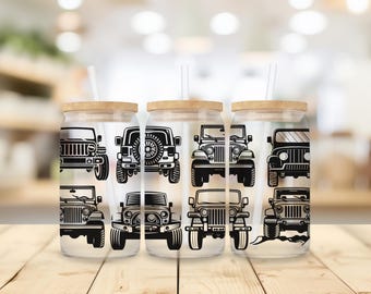Blackout Jeep & Truck UVDTF Cup Wrap – Bold, Clean and Rugged