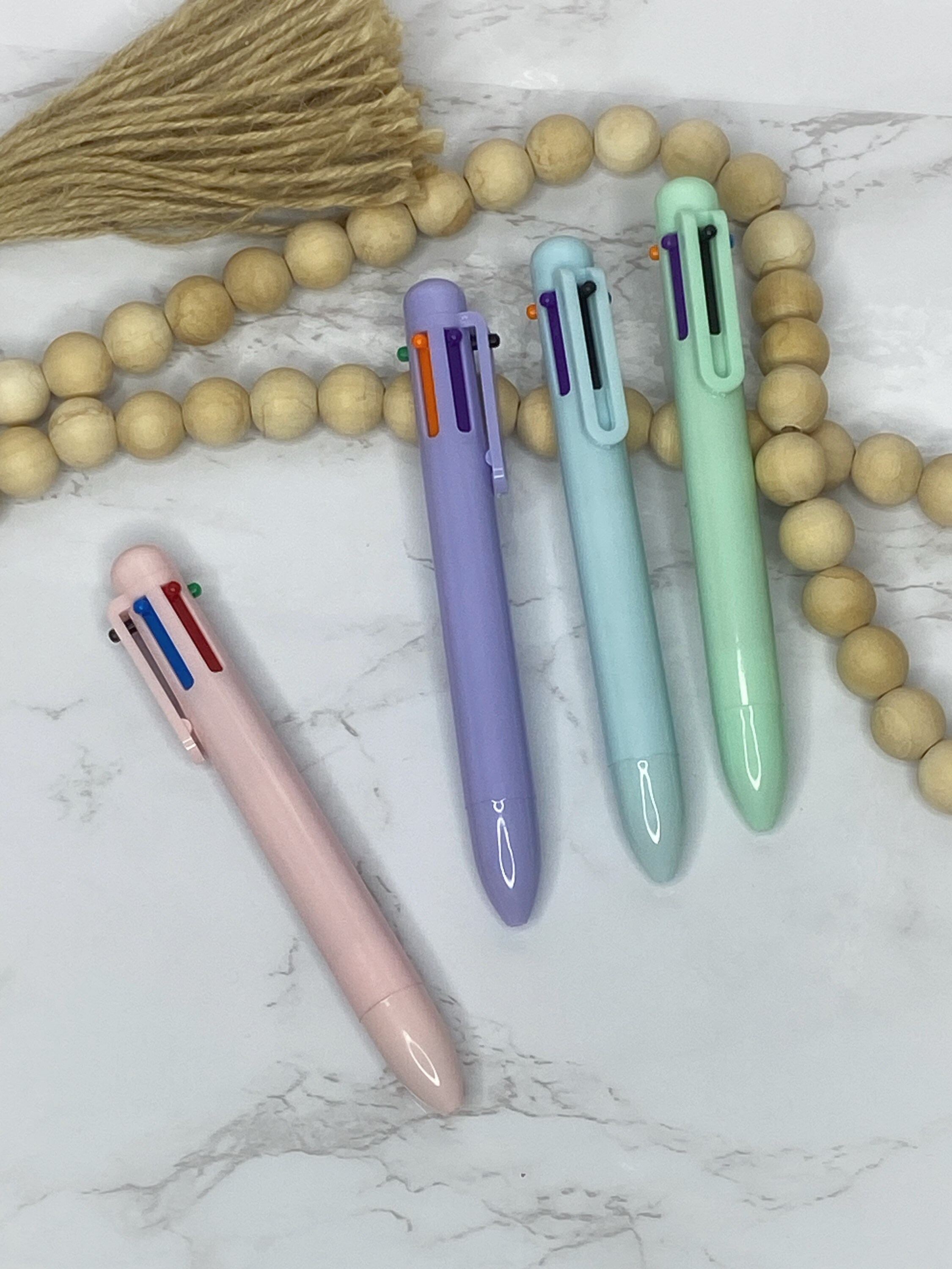 Pastel Multi-color Ballpoint Pen – 6 Ink Colors, 0.5mm Tip - Etsy