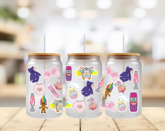 90s Theme UV DTF 16oz Tumbler Wrap