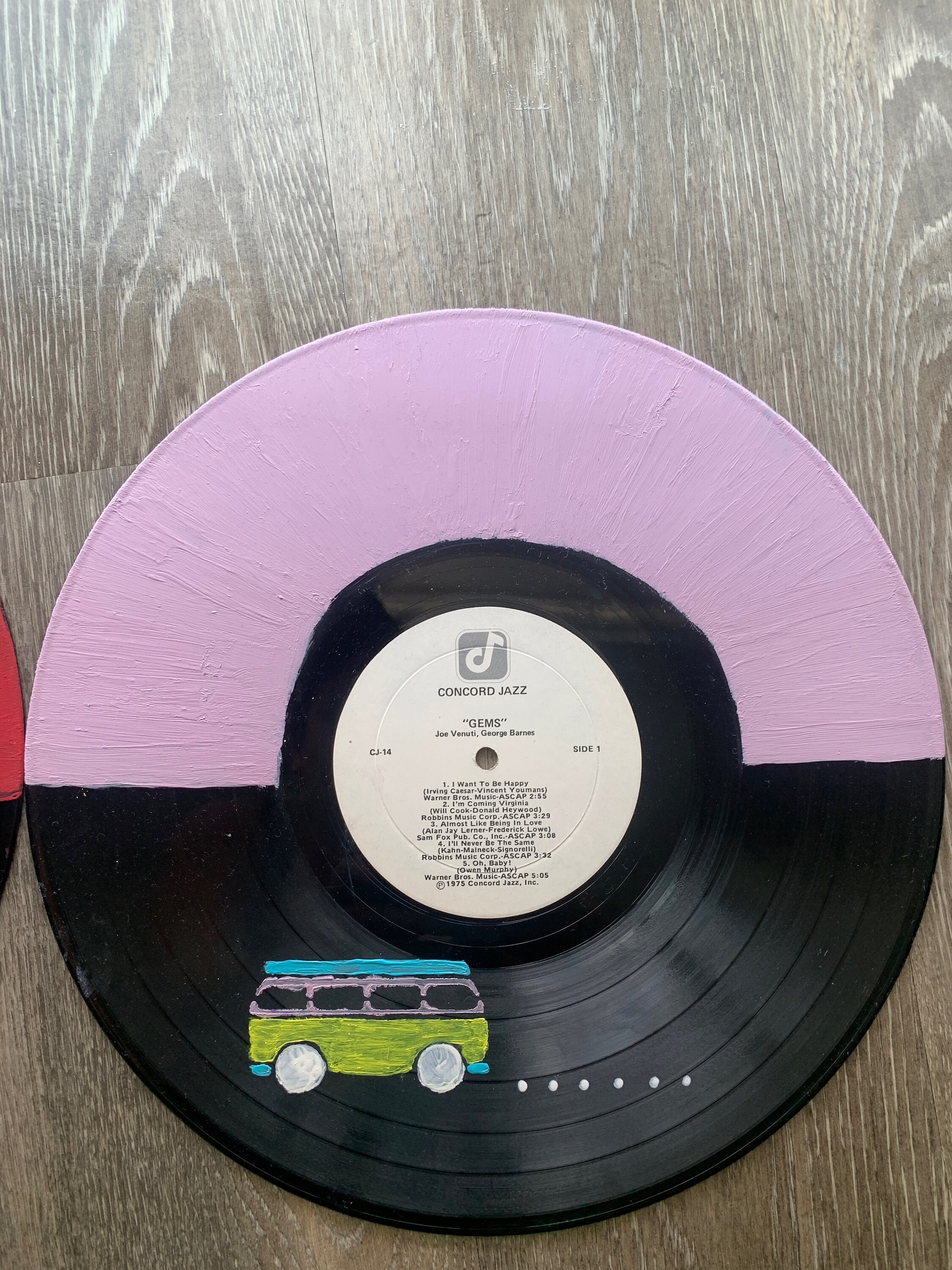 Painted Record Art Etsy