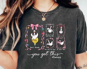 Teacher You Got This Shirt, Educator Testing Day Goose Stamp Comfort Colors Tee