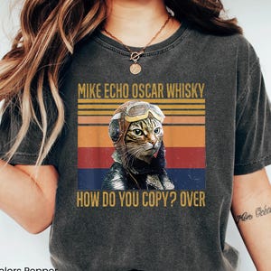 Cat Pilot T-Shirt, Vintage Airplane Design, Unisex Cotton Tee
