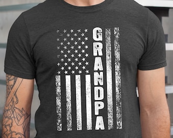 Grandpa Flag T-Shirt: Patriotic Gift for Grandfather